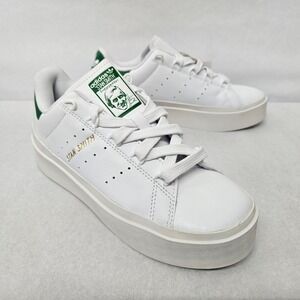 Adidas Women's Stan Smith Bonega Platform Shoes GY9310 White Green Sz 6